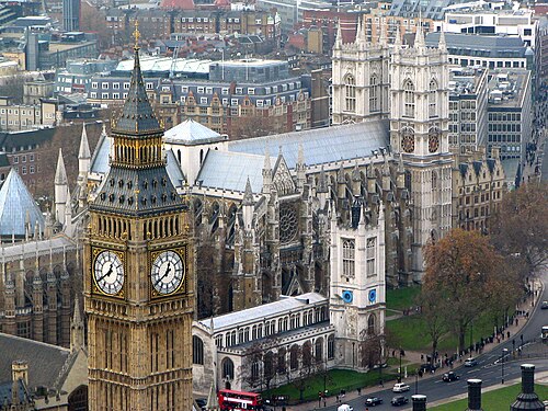 Palace of Westminster and Westminster Abbey including Saint Margaret’s Church
