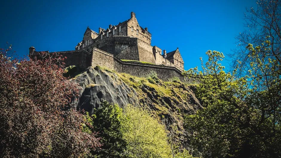 Edinburgh Castle on its volcanic crag above the city