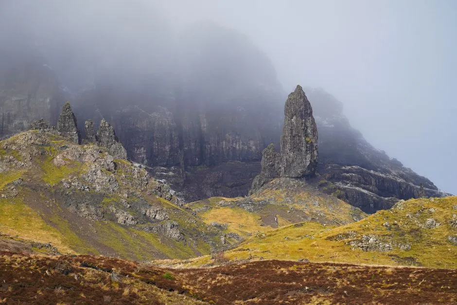 Old Man of Storr rock pinnacle on the Isle of Skye