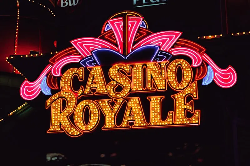 Las Vegas Strip glowing with neon lights at night