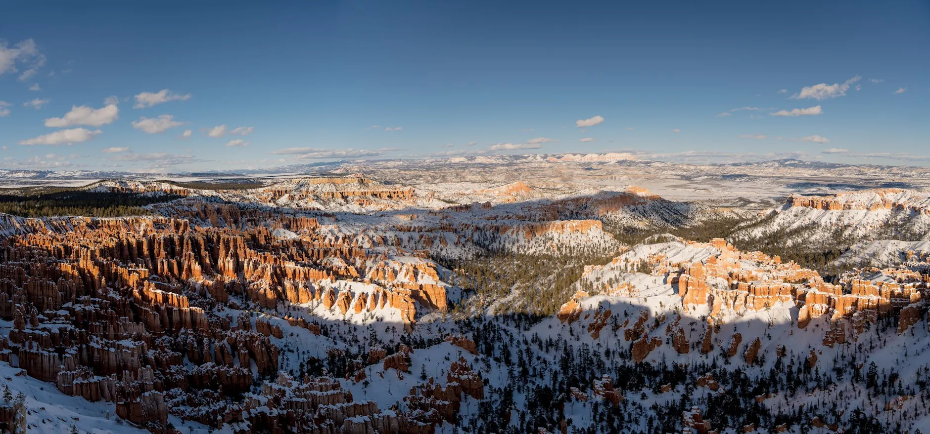 Aerial panorama across the diverse American landscape