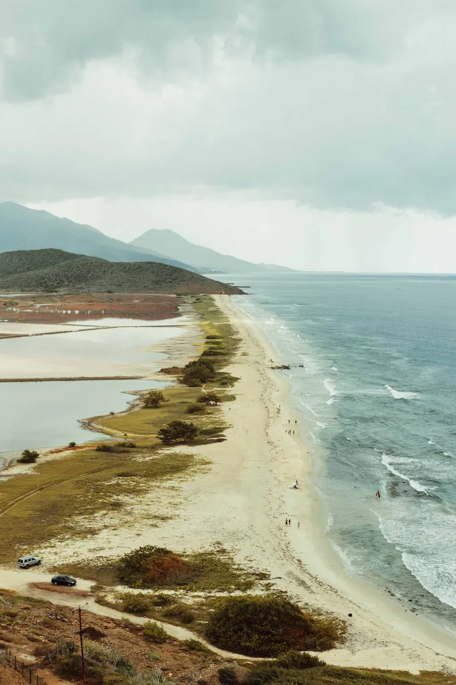 Aerial view of turquoise beaches on Margarita Island